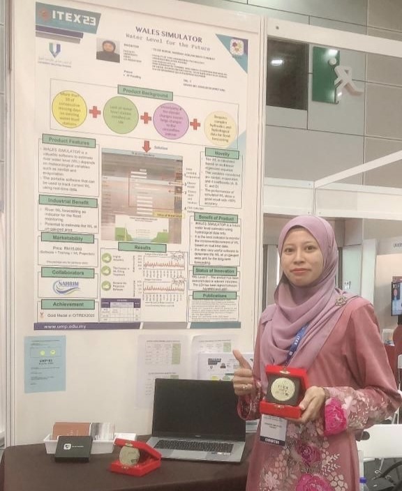 Tahniah diucapkan kepada Dr. Nurul Nadrah Aqilah yang memenangi gold medal dalam pameran ITEX pada 11 - 12 Mei 2023, Kuala Lumpur Convention Centre (KLCC)
